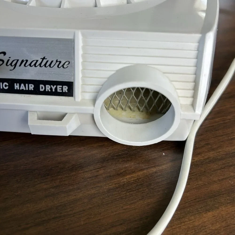 Vintage Signature Portable Electric Hair Dryer With Hat Box - Tested/Works Japan